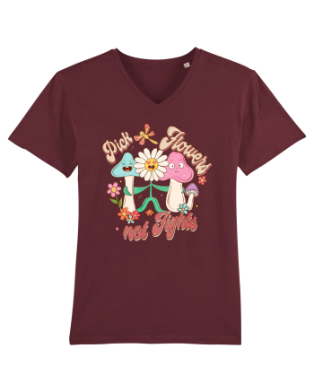 Pick Flowers Not Fights Burgundy
