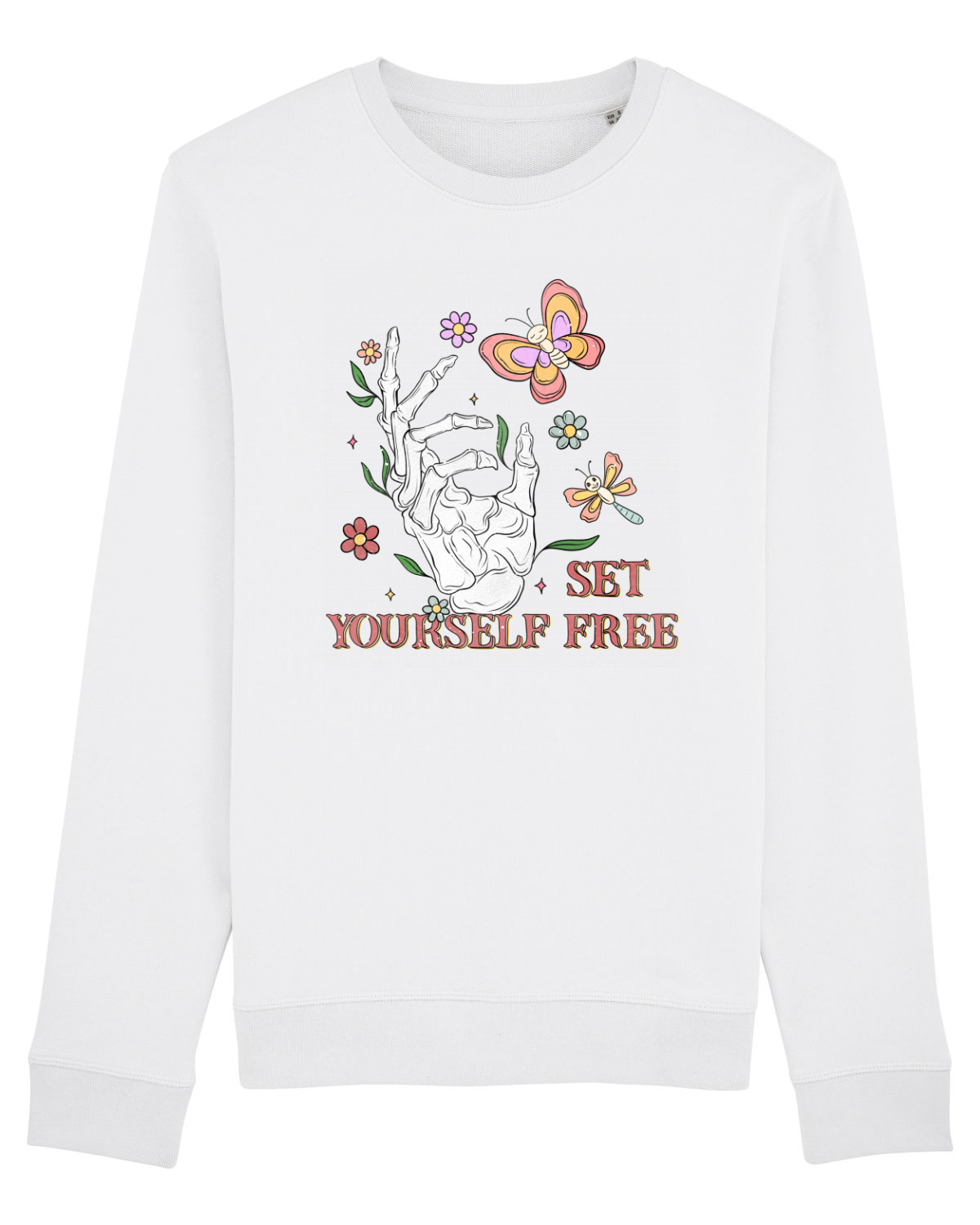 Bluză mânecă lungă Unisex Rise White