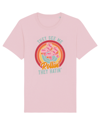They See Me Rollin' They Hatin' Cotton Pink