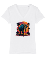 majestic serenity Tricou mânecă scurtă guler V Damă Evoker