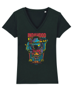 INDAHOOD Tricou mânecă scurtă guler V Damă Evoker