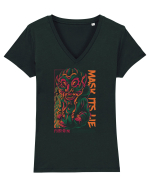 Mask It's Lie Tricou mânecă scurtă guler V Damă Evoker
