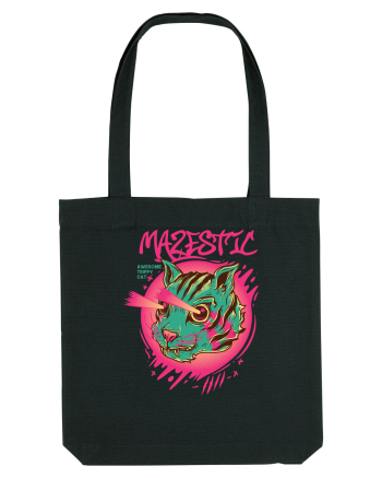 Mazestic Awesome Trippy Cat Black