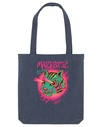 Mazestic Awesome Trippy Cat Midnight Blue