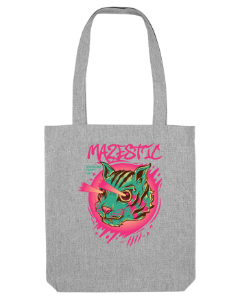 Mazestic Awesome Trippy Cat Heather Grey