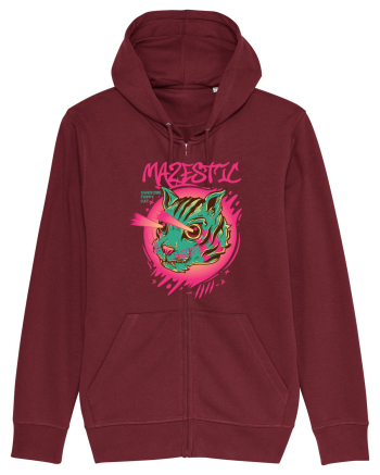 Mazestic Awesome Trippy Cat Burgundy
