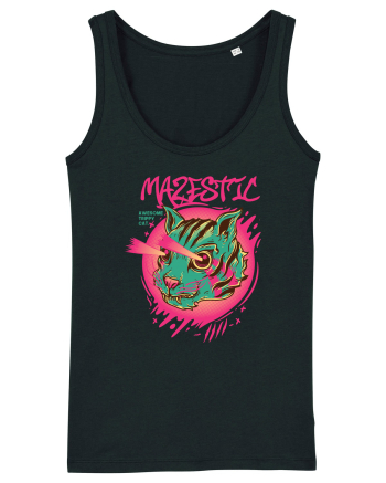 Mazestic Awesome Trippy Cat Black