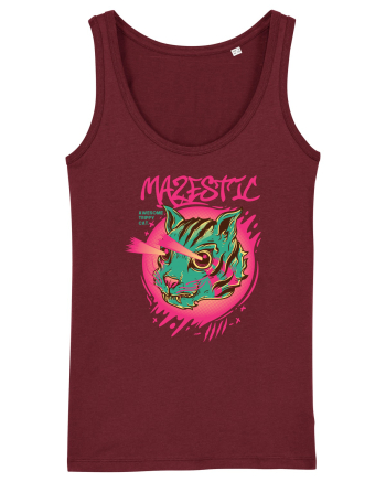 Mazestic Awesome Trippy Cat Burgundy