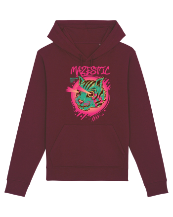 Mazestic Awesome Trippy Cat Burgundy