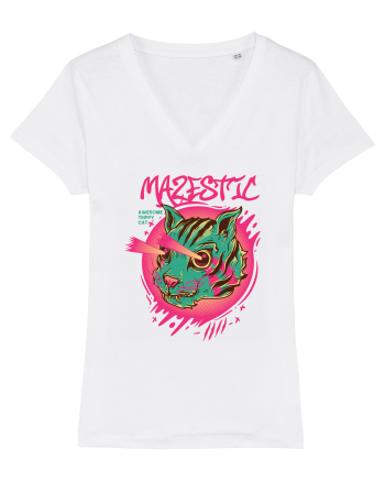 Mazestic Awesome Trippy Cat White