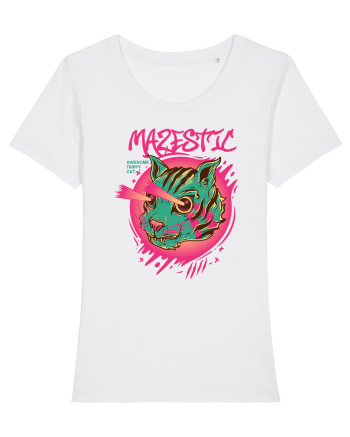 Mazestic Awesome Trippy Cat White