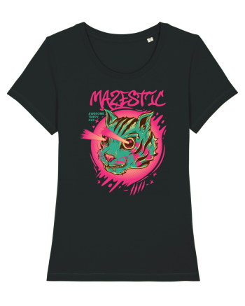 Mazestic Awesome Trippy Cat Black