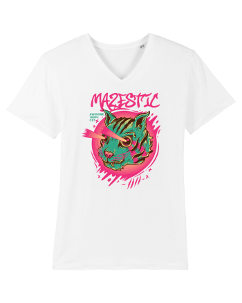 Mazestic Awesome Trippy Cat White