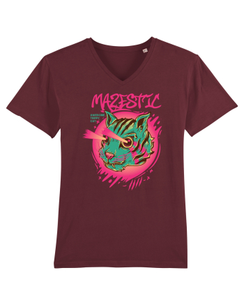 Mazestic Awesome Trippy Cat Burgundy