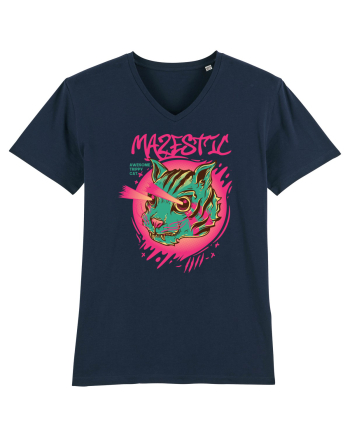 Mazestic Awesome Trippy Cat French Navy
