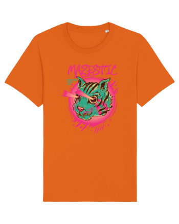 Mazestic Awesome Trippy Cat Bright Orange