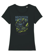 Mechtech Tricou mânecă scurtă guler larg fitted Damă Expresser