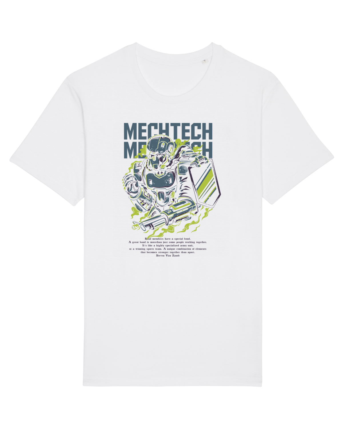 Tricou mânecă scurtă Unisex Rocker White