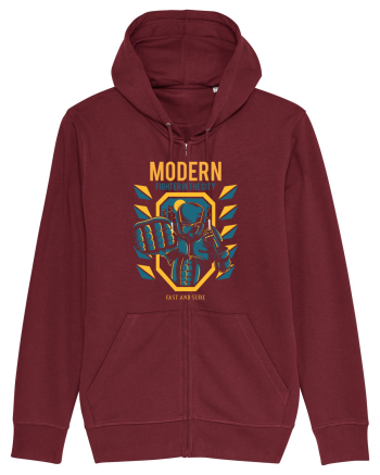 Modern Fighter In The City Burgundy