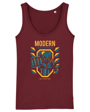 Modern Fighter In The City Burgundy