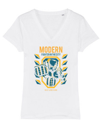 Modern Fighter In The City White