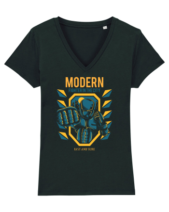 Modern Fighter In The City Black