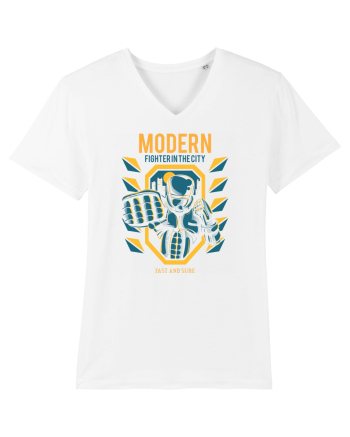Modern Fighter In The City White