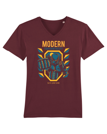 Modern Fighter In The City Burgundy