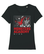 Monsters Academy Tricou mânecă scurtă guler larg fitted Damă Expresser
