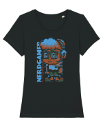 Nerd Gamer Tricou mânecă scurtă guler larg fitted Damă Expresser