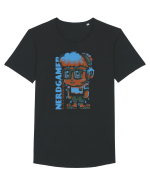Nerd Gamer Tricou mânecă scurtă guler larg Bărbat Skater