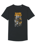Shark Atack Tricou mânecă scurtă guler larg Bărbat Skater