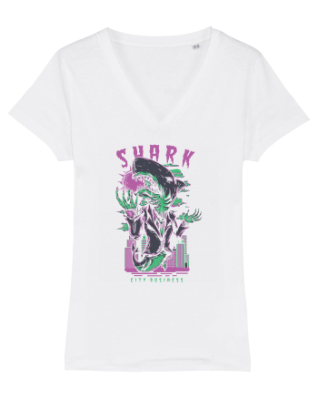 Shark City Business White