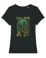 Skull Drunk Tricou mânecă scurtă guler larg fitted Damă Expresser