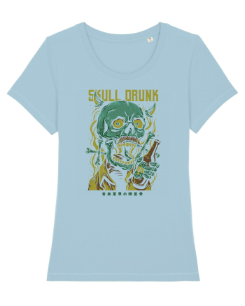 Skull Drunk Sky Blue