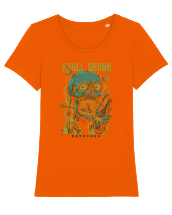 Skull Drunk Bright Orange