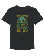 Skull Drunk Tricou mânecă scurtă guler larg Bărbat Skater