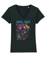 Skull High Tricou mânecă scurtă guler V Damă Evoker