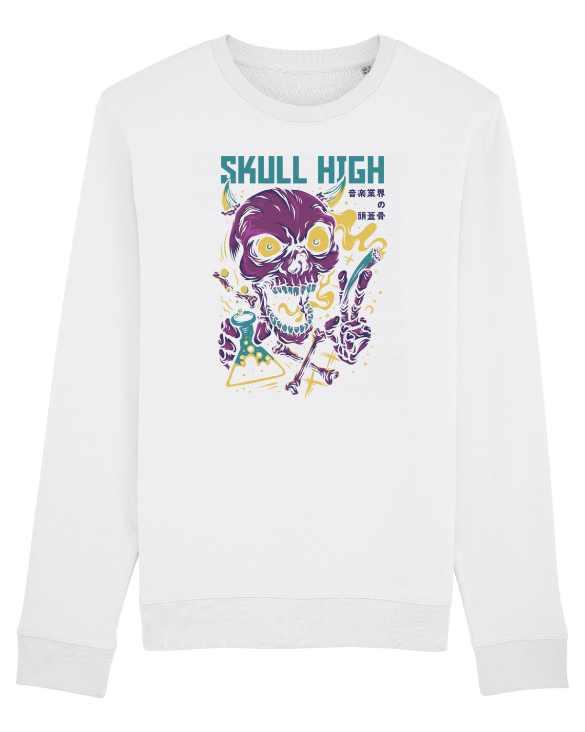 Bluză mânecă lungă Unisex Rise White