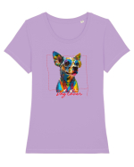 Dog lover 3 Tricou mânecă scurtă guler larg fitted Damă Expresser