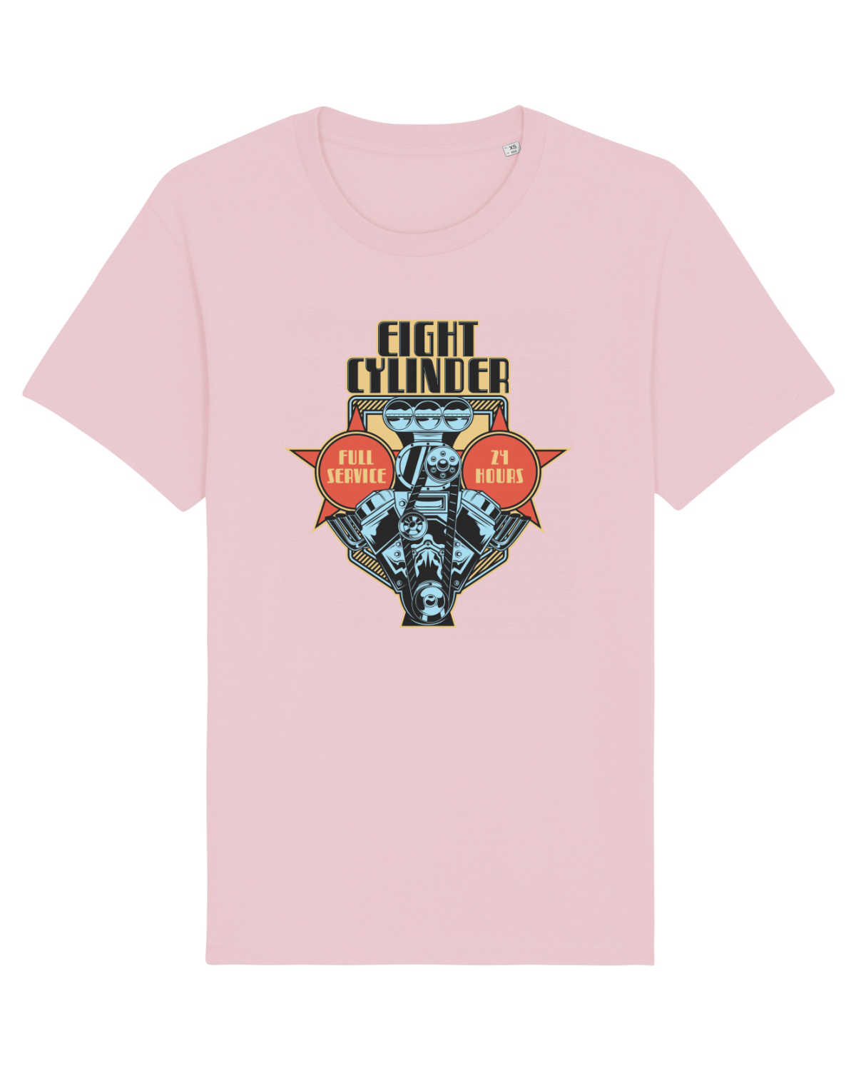 Tricou mânecă scurtă Unisex Rocker Cotton Pink