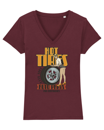 Hot Tires Auto Parts Burgundy