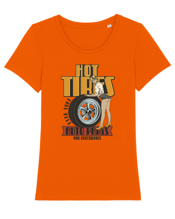 Hot Tires Auto Parts Bright Orange