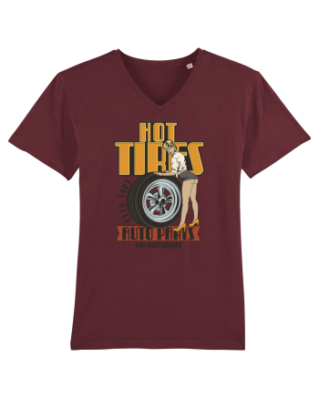Hot Tires Auto Parts Burgundy