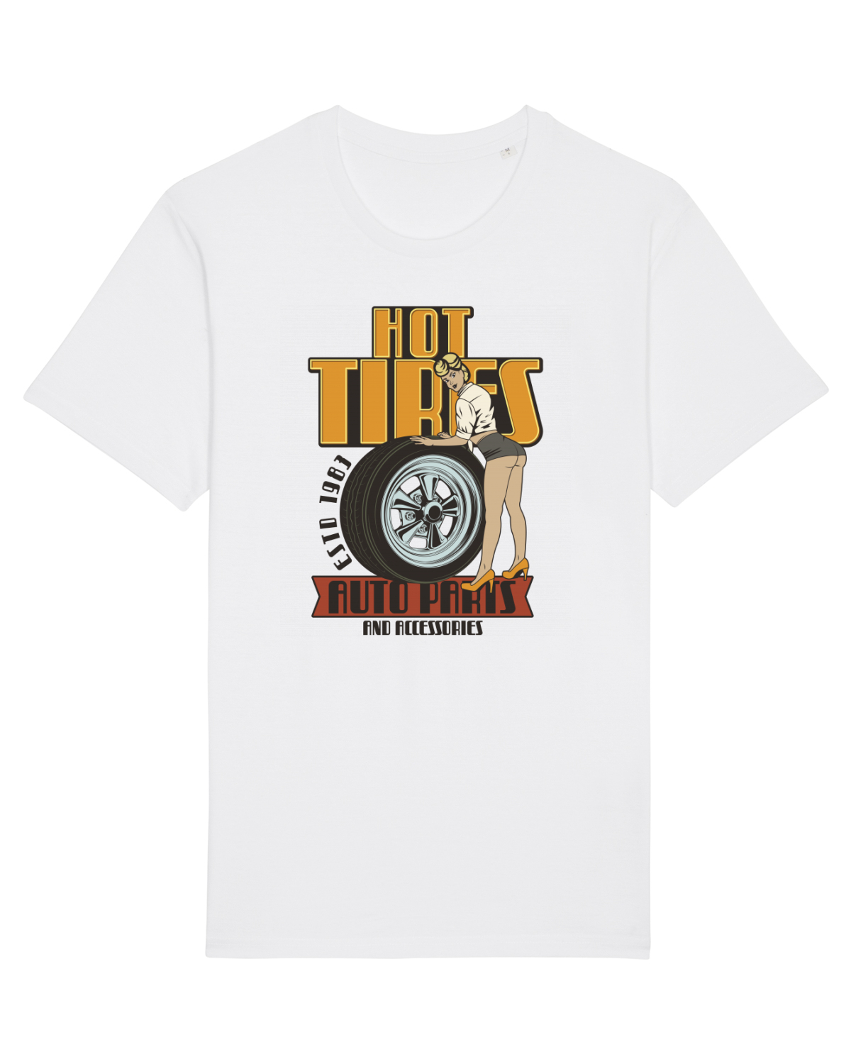 Tricou mânecă scurtă Unisex Rocker White