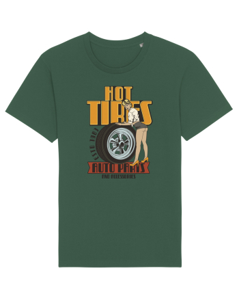 Hot Tires Auto Parts Bottle Green