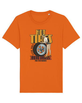 Hot Tires Auto Parts Bright Orange