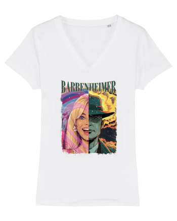 Barbenheimer Cartoon White