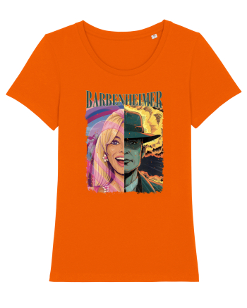 Barbenheimer Cartoon Bright Orange