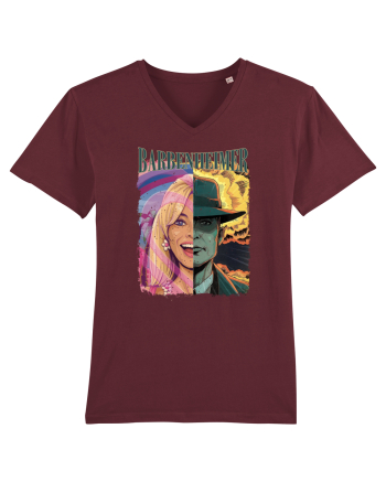 Barbenheimer Cartoon Burgundy